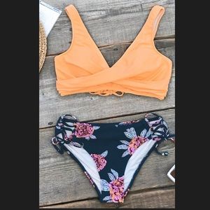 Floral Bikini Swim Suit. Size Medium.